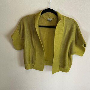 Worthington Women's Green and Yellow Cardigan, Size Medium
